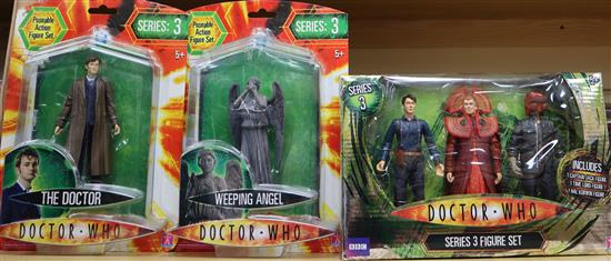 Doctor Who - Character Options - poseable action figures; 18 carded blister packs and a boxed set (19)